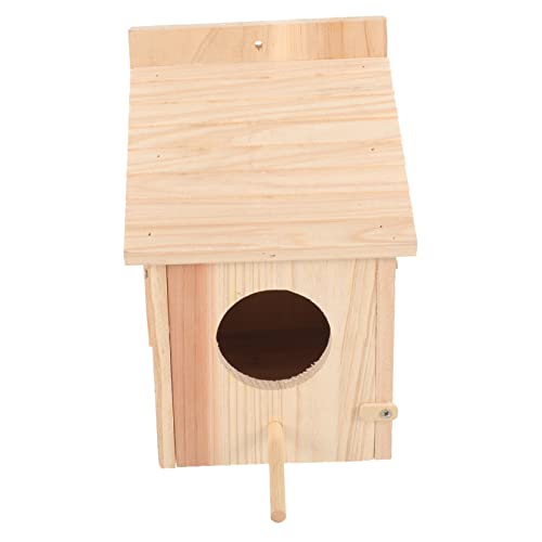 Garneck Holzvogelhaus Für Garten Dekorative Nistbox Für Natürliche Holzoptik Für Outdoor Nutzung Sicheres Für Gefiederte Freunde Naturbelassen von Garneck