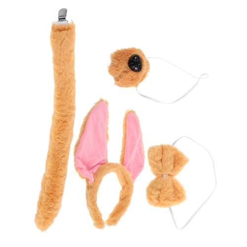 Garneck Hundekostüm mit Plüsch Ohren Flexibler Nase Schleife und Cartoon Tier Accessoires für Erwachsene Halloween Party Geburtstag Karneval Garneck Hundekostüm mit Plüsch Ohren Flexibler Nase Schleife und Cartoon Tier Accessoires für Erwachsene Halloween Party Geburtstag Karneval von Garneck
