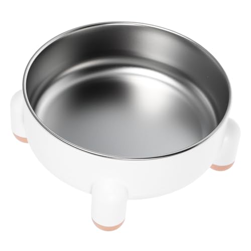 Garneck Hundenapf Hundefutternapf Haustiernapf Hund Erhöhte Näpfe Welpennäpfe Haustierwassernapf Erhöhter Hundewassernapf Hundefutternapf Katzenfutternäpfe Welpenfutternapf Weiß Edelstahl von Garneck