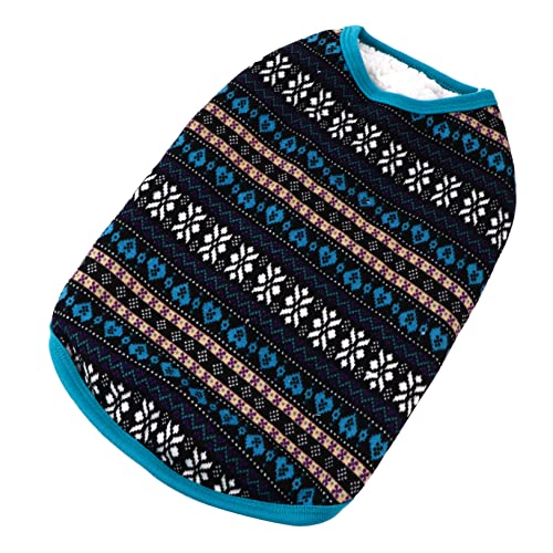 Garneck Hundepullover aus Fleece hundepulli Dog Sweater Hundepullover warm Hundeurlaubspullover Hundemäntel für kleine Hunde kühl Haustiere Hunde-Outfit Winter-Haustier-Outfit Garn Blue von Garneck