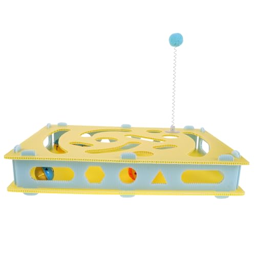 Garneck Interaktiver Futterspender Puzzle Feeder für Drinnen Fördert Kognitive Fähigkeiten Bewegung und Spielspaß für Gelangweilte Katzen von Garneck