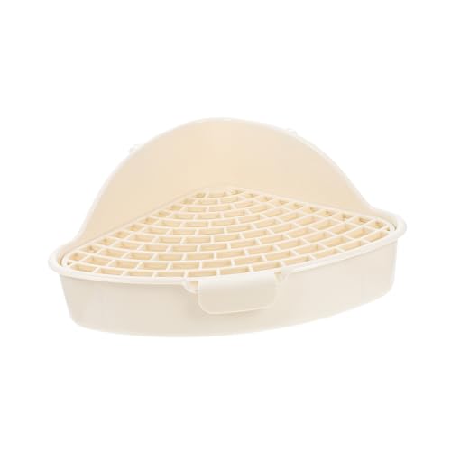 Garneck Kasten Kaninchentoilette Kleines Tier Wurf Und Hasenstreu Häschen Toilette Häschen-töpfchen-ecktoilette Haustier Hamsterkäfig Bunny Clean-ausrüstung Pp Weiß von Garneck