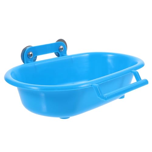 Garneck Kasten Vogelbad Transparent Drinnen Vögel Badewanne Vogelkäfigbad Vogelduschbad Papagei Badewanne Haustier Klein Vogel Badewanne Becken Vogelzubehör Schwebend Blue Pp von Garneck