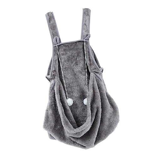 Garneck Katzen Tasche klein Beutel Schoß Bräutigam Plüsch cat Apron Katzen Tragetasche Katzen käfig cat cage Katzenhaustierhalteschürze strapazierfähiger Katzenhalter Korallenvlies Grey von Garneck