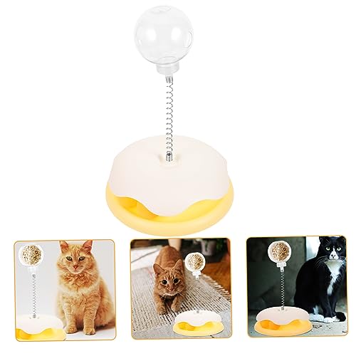 Garneck Katzenspielzeug für Drinnen Interaktiver Leckerli Spender mit Rotierendem Ball Fördert Bewegung und Iq Training für Katzen um Snacks Genießen von Garneck