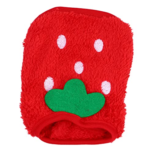 Garneck Kleidung für Kleine Haustiere Warmes Fleece Bunny Kostüm für Meerschweinchen und Süßer Hoodie mit Erdbeer Design für Kleine Wie Chinchillas Garneck Kleidung für Kleine Haustiere Warmes Fleece Bunny Kostüm für Meerschweinchen und Süßer Hoodie mit Erdbeer Design für Kleine Wie Chinchillas von Garneck