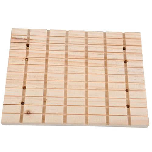 Garneck Kleine Haustier Kratzplatte aus Holz für Nagelpflege für Meerschweinchen Frettchen und Andere Kleine Fördert das Kratzen und Stilvolles Design für Naturnahes Erlebnis von Garneck