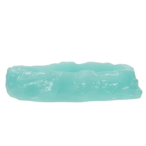 Garneck Luminous Reptile Water Dish Nachtleuchtende Futterschale für Reptilien Schildkröten Kleintiere rutschfeste Harzschale zu Reinigen Langlebig und Sicher für Terrarien von Garneck