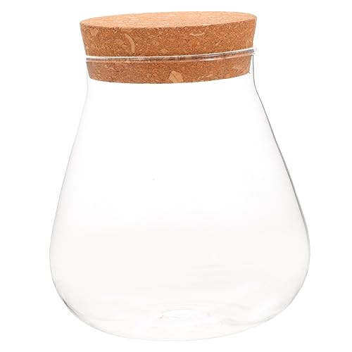 Garneck Mikrolandschaft Ökologische Flaschenkaraffe Mit Deckel Mini-Glasflaschen Mini-Vasen Terrariumglas Kleine Glasgefäße Glasterrarium Glasmoosflasche Mooslandschaftsbehälter von Garneck