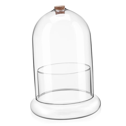 Garneck Mooskonservierte Blume Moos Landschaft Container drinnen künstliche blüten Artificial Flower Natürliche Atmosphäre pflanzer Blumenvase saftiges Terrarium Landschaftsbehälter Glas von Garneck