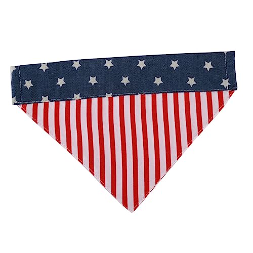 Garneck Multifunktionales Hundehalsband Aus Baumwolle Dreieckstuch Mit Amerikanischem Flaggenmuster Perfektes Für Besondere Anlässe Und Dress Up Für Kleine von Garneck