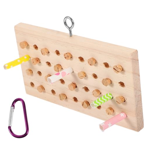 Garneck Hölzerne Vogel-kauspielzeug Für Papageien Hängendes Papagei-Spielzeug Geeignet Für Sittiche Und Nymphensittiche Robustes Vogelspielzeug Für Käfige von Garneck