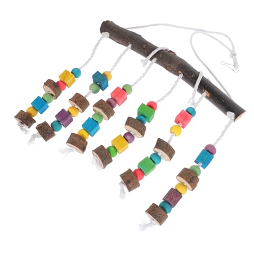 Garneck Vogel-backenzahnspielzeug Hängendes Papageien-kauspielzeug Vogelkäfig-Spielzeug Vogel-beißspielzeug Für Verschiedene Papageiengrößen Aus Sicheren Natürlichen Materialien von Garneck