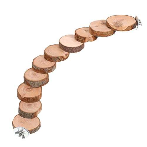 Garneck Leiter Vogel Spielzeug Aus Holz Papageienleiter Für Sittiche Hamster-kletterleiter Vogel-stehstange Für Papageienkäfig Spielzeug Für Kleine Haustiere von Garneck