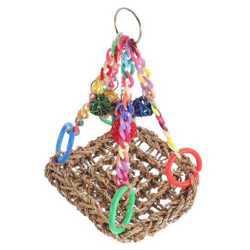 Garneck Hängende Vogelstange Spielzeug Aus Holz Für Papageien Vogelkäfigschaukel Mit Aufhängekette Für Sittiche Und Andere Vögel von Garneck