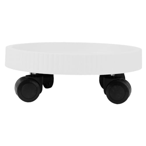 Garneck Pflanzentablett Mit Rädern Beweglicher Pflanzenroller Für Innen Und Außenbereich Stilvoller Pflanzwagen Für Blumentöpfe Robustes Design Passt von Garneck
