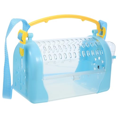 Garneck Portable Hamster Cage Transparent Travel Carrier for Hamsters Breathable Design Easy to Clean Safe for Outdoor Adventures von Garneck
