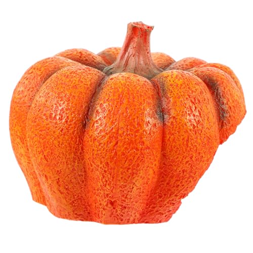 Garneck Pumpkin Shape Reptile Hiding Shelter für Aquarien und Terrarien Dekorative Fischhöhle für Schildkröten und Bartagamen Bietet Sicheren Unterschlupf und Lebendige von Garneck