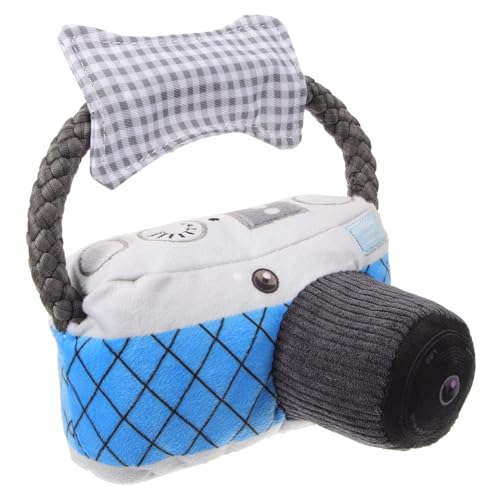 Garneck Quietschendes Hundespielzeug Kamera Form aus Langlebigem Plüsch Beißfestes Kauspielzeug für Kleine Hunde Interaktives Molaren Training zur Beschäftigung und Zahnpflege Blau Garneck Quietschendes Hundespielzeug Kamera Form aus Langlebigem Plüsch Beißfestes Kauspielzeug für Kleine Hunde Interaktives Molaren Training zur Beschäftigung und Zahnpflege Blau von Garneck