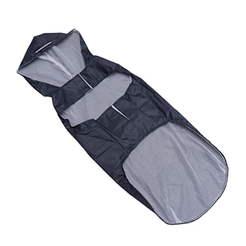 Garneck Regenjacke Regenmantel für Hunde Haustiere gepolstert groß Welpe Rassen Abdeckung Poncho Wasser hunderegenmantel Dog rain Jacket Dog Regenmantel Dog Raincoats wimperntusche Black von Garneck