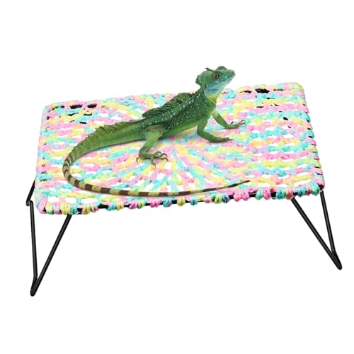 Garneck Reptilien Hängematte für Bärtige Drachen Kuscheliges Schlafbett Installieren und Vielseitig Einsetzbar für Echsen Geckos Faltbares Design für Bequeme Lagerung von Garneck