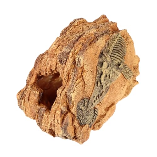 Garneck Reptilien Versteck aus Harz für Schildkröten Eidechsen und Frösche Sonnenplattform und Versteck für Terrarium Langlebig und Pflegeleicht für Kleine Haustiere von Garneck
