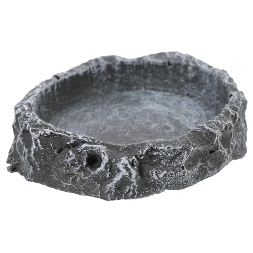 Garneck Reptilien Wasserschale für Schildkröten und Echsen Futter und Trinknapf mit Natürlichem Design zu Reinigen für Terrarium und Haustierkäfige von Garneck