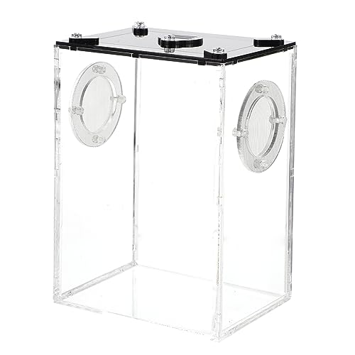 Garneck Reptilienbox Transparent Sicht für Eidechsen Spinnen Schildkröten Zucht und Transportlösung für Kleine Haustiere für Terraristik von Garneck