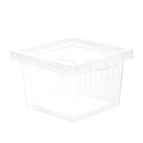 Garneck Reptilienzuchtbox Tragbarer Reptilien-Brutbehälter Transparenter Kunststoff Mini-Haustierhäuser Für Spinne Gecko Schildkröte von Garneck