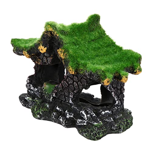 Garneck Resin Aquarienversteck mit Moos Dekoratives Haus für Fischbecken Rückzugsort für Fische Langlebig und Geruchlos für Lebendige Unterwasserlandschaften Garneck Resin Aquarienversteck mit Moos Dekoratives Haus für Fischbecken Rückzugsort für Fische Langlebig und Geruchlos für Lebendige Unterwasserlandschaften von Garneck