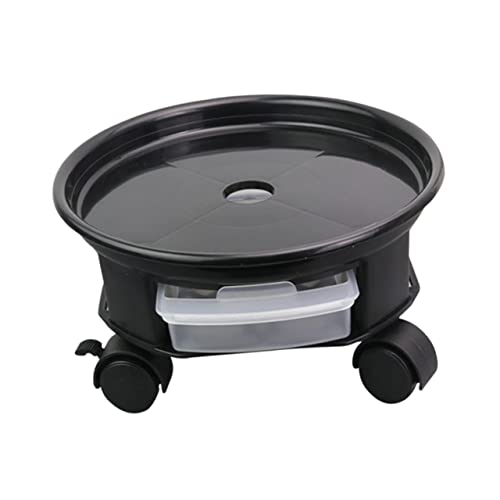 Garneck Rundes Blumentopf-tablett Pflanzgefäßeinsätze Für Große Töpfe Pflanzkisten Runden Pflanzentopfständer Zimmerpflanze Auf Rädern Unterstützung Drinnen Rundes Tablett Untertasse Black von Garneck