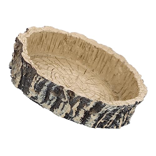 Garneck Schildkröten Futter und Wassernapf aus Kunstharz Multifunktionale Terrarien Dekoration für Reptilien Sicheres und Langlebiges Zubehör für Schildkröten und Eidechsen von Garneck