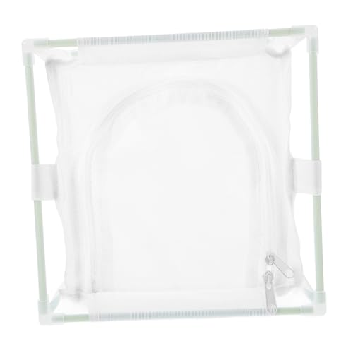 Garneck Schmetterlingsgehegenetz Chamäleongehege Schmetterlingskäfigzucht Schmetterlings-Schlüpfset Schmetterlingsnetze Schmetterlingsnetzgehege Cricketkäfig Insekten Lebensraum PVC Weiß von Garneck
