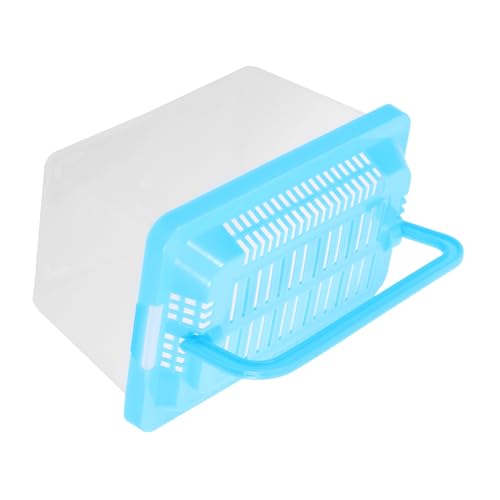 Garneck Tragbares Aquarium Transparente Transportbox für Schildkröten Hamster und Reptilien Robust aus Material Zufällige für Futter und Lebensraum von Garneck