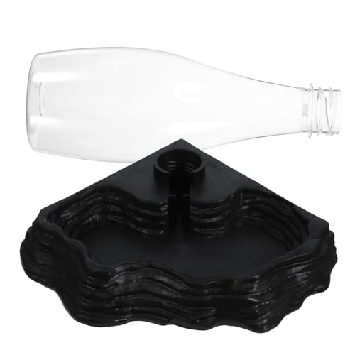 Garneck Trinkbrunnen Für Reptilien Eidechsen-wasserbrunnen Reptilienwasser Wasserbrunnen Für Reptilien Schildkrötengehege Schwarz Wasserspender Für Reptilien Automatisch Haustier Black von Garneck