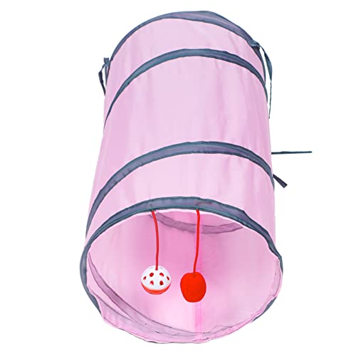 Garneck Tunnelspielzeug für Katzen süßer Katzentunnel Bett Katzenspaßtunnel Röhren katzenspielzeug interaktives Kätzchen-Tunnelspielzeug Katzentunnel für zu Hause Polyester Rosa von Garneck