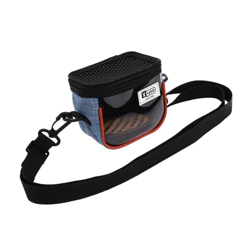 Garneck Umhängetasche Hamstertragetasche Hamstertasche Träger Hamster transportbox pet Backpack Hamster Outdoor Transportbox tragbarer Haustierkäfig Haustier transparenter Kunststoff Blue von Garneck
