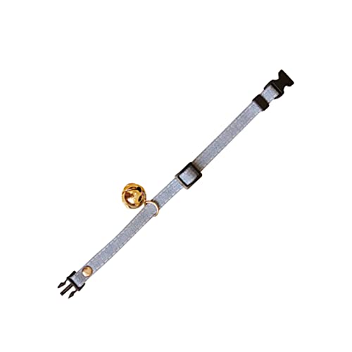 Garneck Verstellbarer PU-Kragen hundekragen hundehalstuch katzenhalsband Katzen hundehalskrause Katzenhalsbänder einstellbar pet Bell necklack Halskette mit Katzenglocke Blue von Garneck