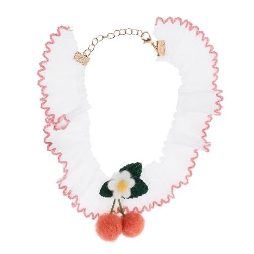 Garneck Verstellbares Katzenhalsband mit Zarten Spitzenblumen Tragbares Halsband für Kätzchen Süßes und Dekoratives Halsband für Haustiere für Täglichen Gebrauch und Feiertage von Garneck