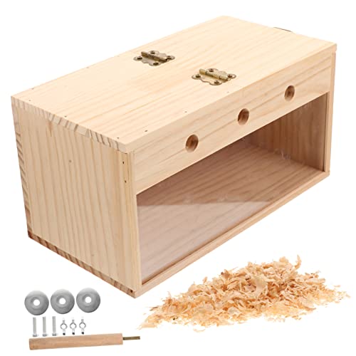Garneck Vogel Brutbox aus Holz für Sittiche und Kleine Transparente Nistkasten für Papageienzucht zu Reinigen und Platzsparend für Garten Garneck Vogel Brutbox aus Holz für Sittiche und Kleine Transparente Nistkasten für Papageienzucht zu Reinigen und Platzsparend für Garten von Garneck