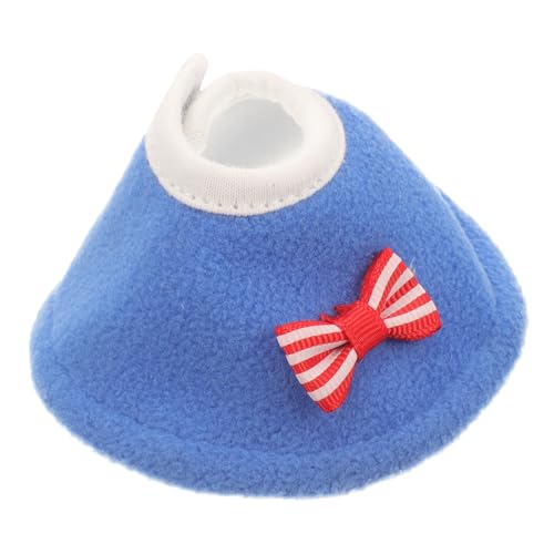 Garneck Vogelhalsband Ring Anti-Biss-Halsband für Vögel Haustier-Anti-Bite-Kragen Vogel Papageien Nacken Beißhalsband für Papageien Papageien-Beißhalsband Vogelkegel Polarfleece Sky-Blue von Garneck