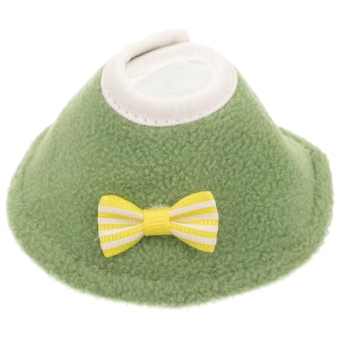 Garneck Vogelhalsband klein Vogelzupfhalsband Haustier groß Kragen Vogelzubehör Vogelkegel Anti-Biss-Vogel-Halsband Heimtierbedarf Antipickkegel für Vögel Vogelversorgung Polarfleece Green von Garneck