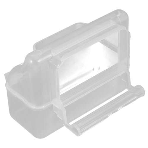 Garneck Vogelkäfig Futterspender Mit Stabiler Futterschale Transparente Vogelfutterbox Für Papageien Tauben Und Andere Mit Praktischem Design Und Einfacher von Garneck