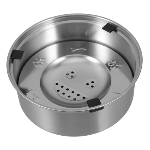 Garneck Wassernapf für Hunde rostfrei edelstahlnapf hundetrinknapf Hundenäpfe Schüssel Katzennapf Katzennäpfe Welpe Wassernapf aus Edelstahl für Hunde hundewassernapf aus Edelstahl Silver von Garneck