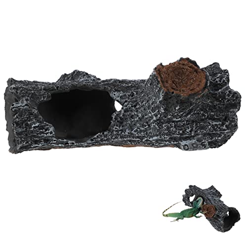 Garneck Wear Resistente Reptilienhöhle aus Harz Dekorative Terrarium Verstecklösung für Eidechsen Frösche und Schildkröten für Terrarien Rastständer von Garneck