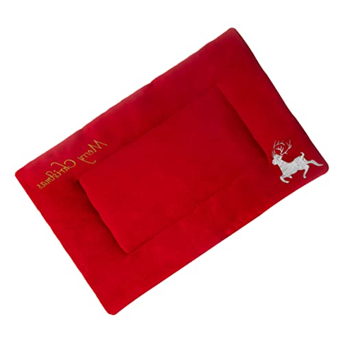 Garneck Weihnachtliche Haustiermatte mit Dickem Plush Komfortable Matratze für Katzen und Hunde Süßes Rentierdesign für Winterliche Gemütlichkeit Warm und Einladend Garneck Weihnachtliche Haustiermatte mit Dickem Plush Komfortable Matratze für Katzen und Hunde Süßes Rentierdesign für Winterliche Gemütlichkeit Warm und Einladend von Garneck