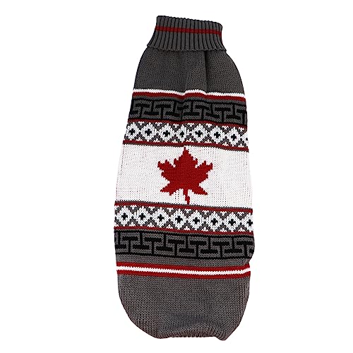 Garneck Weihnachtlicher Hundepullover Für Welpen Rollkragenpullover Mit Ahornblatt Warmes Winteroutfit Für Kleine Und Mittelgroße Für Festliche Anlässe von Garneck
