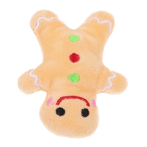 Garneck Weihnachtliches Plüschspielzeug für Unzerstörbarer Kauspielzeug Lebkuchenmann Interaktives Zahnreinigungsspielzeug für Weihnachtsfreude Sicher für Welpen und Haustiere Garneck Weihnachtliches Plüschspielzeug für Unzerstörbarer Kauspielzeug Lebkuchenmann Interaktives Zahnreinigungsspielzeug für Weihnachtsfreude Sicher für Welpen und Haustiere von Garneck