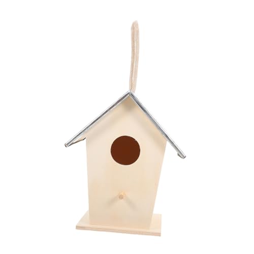 Garneck Wetterfestes Spatz Vogelhaus aus Holz mit Metallverstärkung Hängendes Vogelhaus für Garten Dekorative Vogelunterkunft Pflegeleicht für Verschiedene Vogelarten Garneck Wetterfestes Spatz Vogelhaus aus Holz mit Metallverstärkung Hängendes Vogelhaus für Garten Dekorative Vogelunterkunft Pflegeleicht für Verschiedene Vogelarten von Garneck