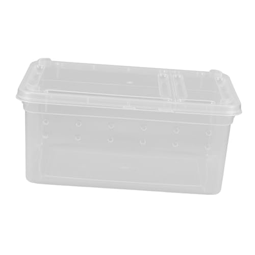 Garneck Wiederverwendbare Reptilienfutterbox aus Kunststoff Zuchtbox für Kleine Reptilien Spinnen und Frösche Atmungsaktiv und Tragbar für Terrarien und Tierpflege von Garneck